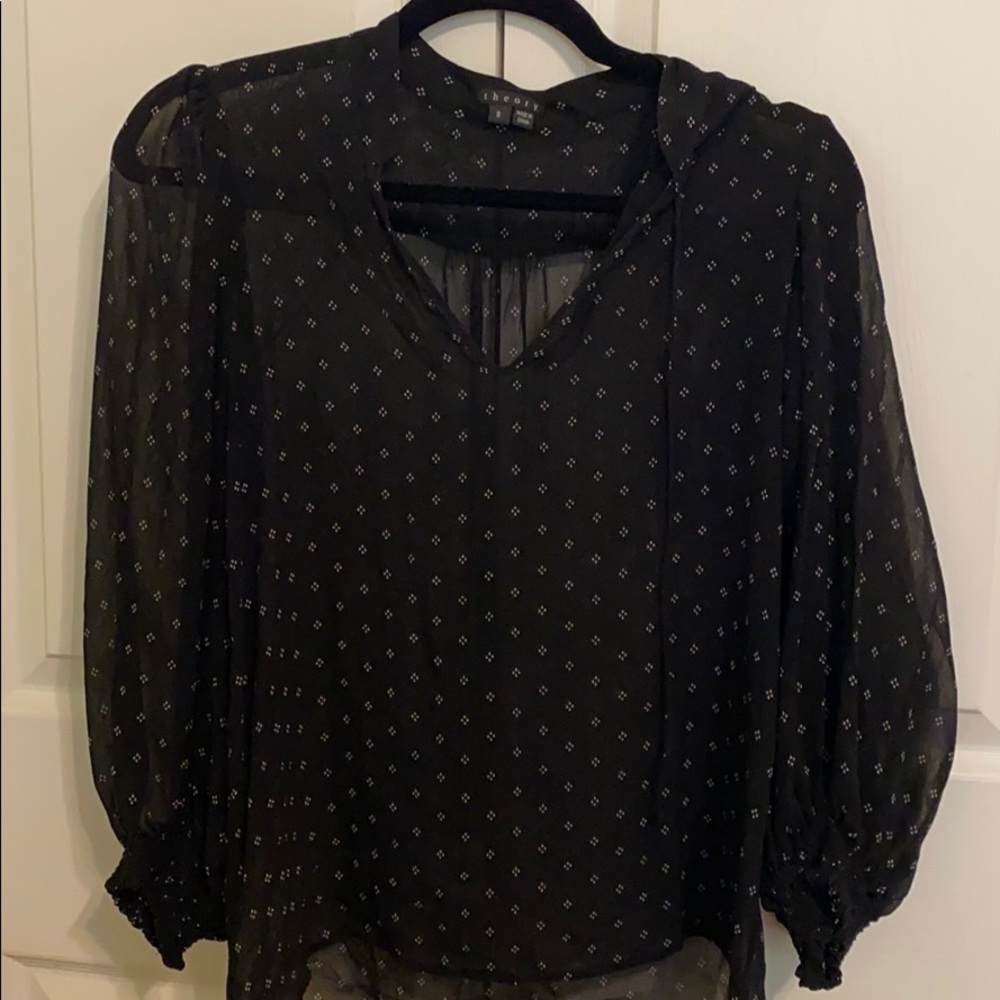 Theory baby doll blouse